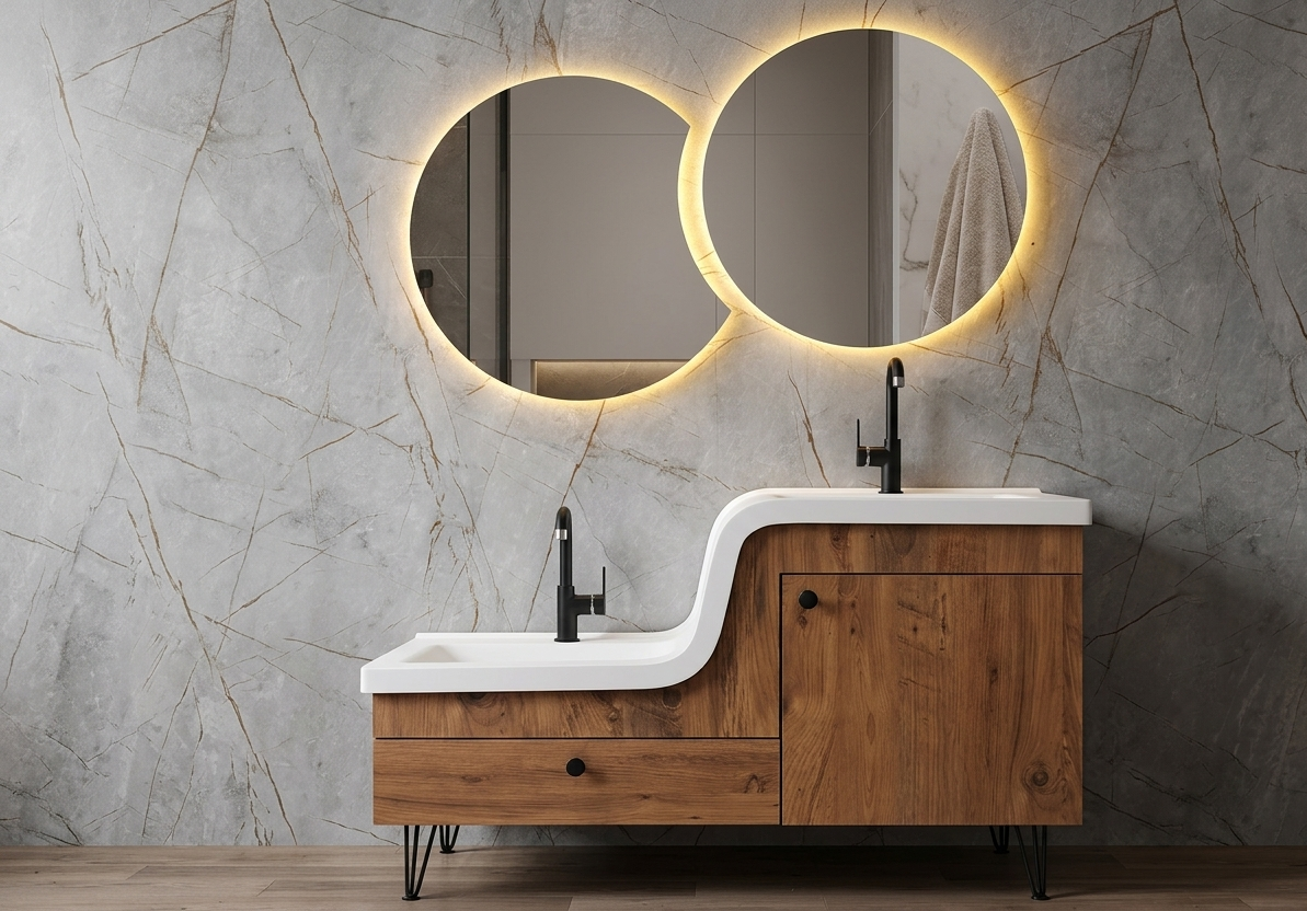 Z Lavabo Modelleri, Çift Kademeli Çocuk Banyo Dolabı, Yaşlı ve Ev Tipi Abdest Lavabosu İmalatı - Turan Yapı